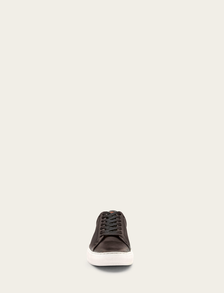 Men's Antiqued Black Astor Low Lace Slip On Sneakers | Frye Value