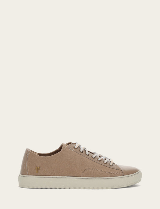 Men's Khaki Astor Cap Toe Low Lace Sneakers | Frye Premium