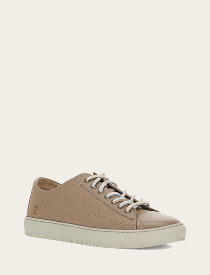 Men's Khaki Astor Cap Toe Low Lace Sneakers | Frye Premium