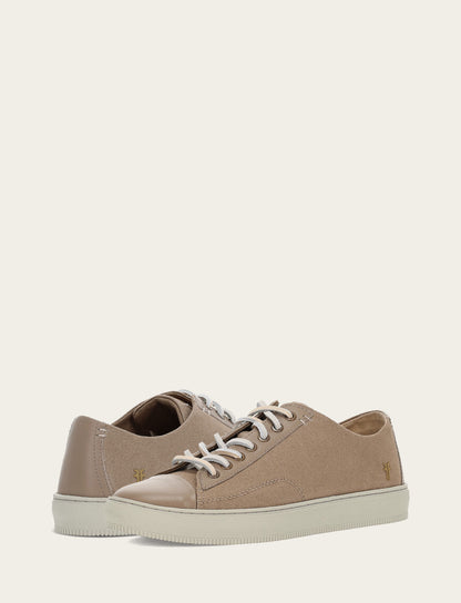 Men's Khaki Astor Cap Toe Low Lace Sneakers | Frye Premium