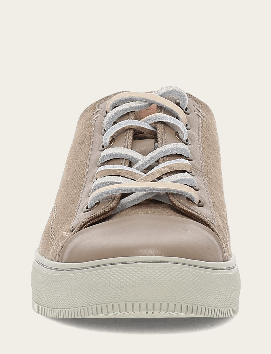 Men's Khaki Astor Cap Toe Low Lace Sneakers | Frye Premium