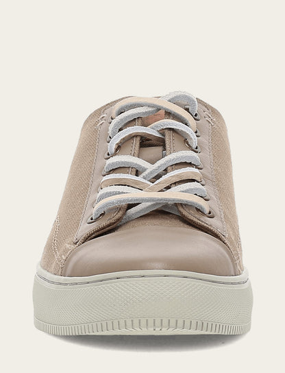 Men's Khaki Astor Cap Toe Low Lace Sneakers | Frye Premium
