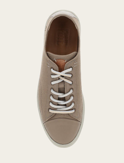 Men's Khaki Astor Cap Toe Low Lace Sneakers | Frye Premium