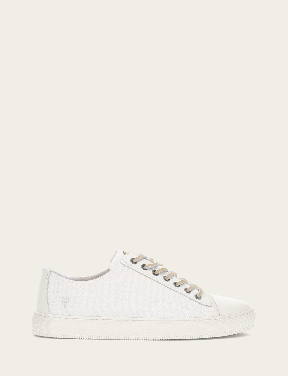 Men's White Astor Cap Toe Low Lace Sneakers | Frye Trending