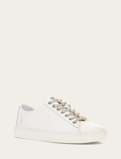 Men's White Astor Cap Toe Low Lace Sneakers | Frye Trending