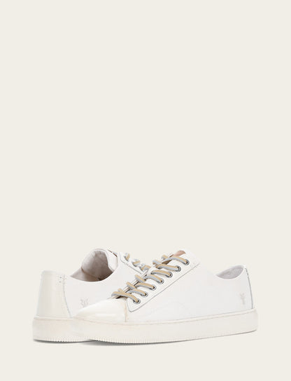 Men's White Astor Cap Toe Low Lace Sneakers | Frye Trending