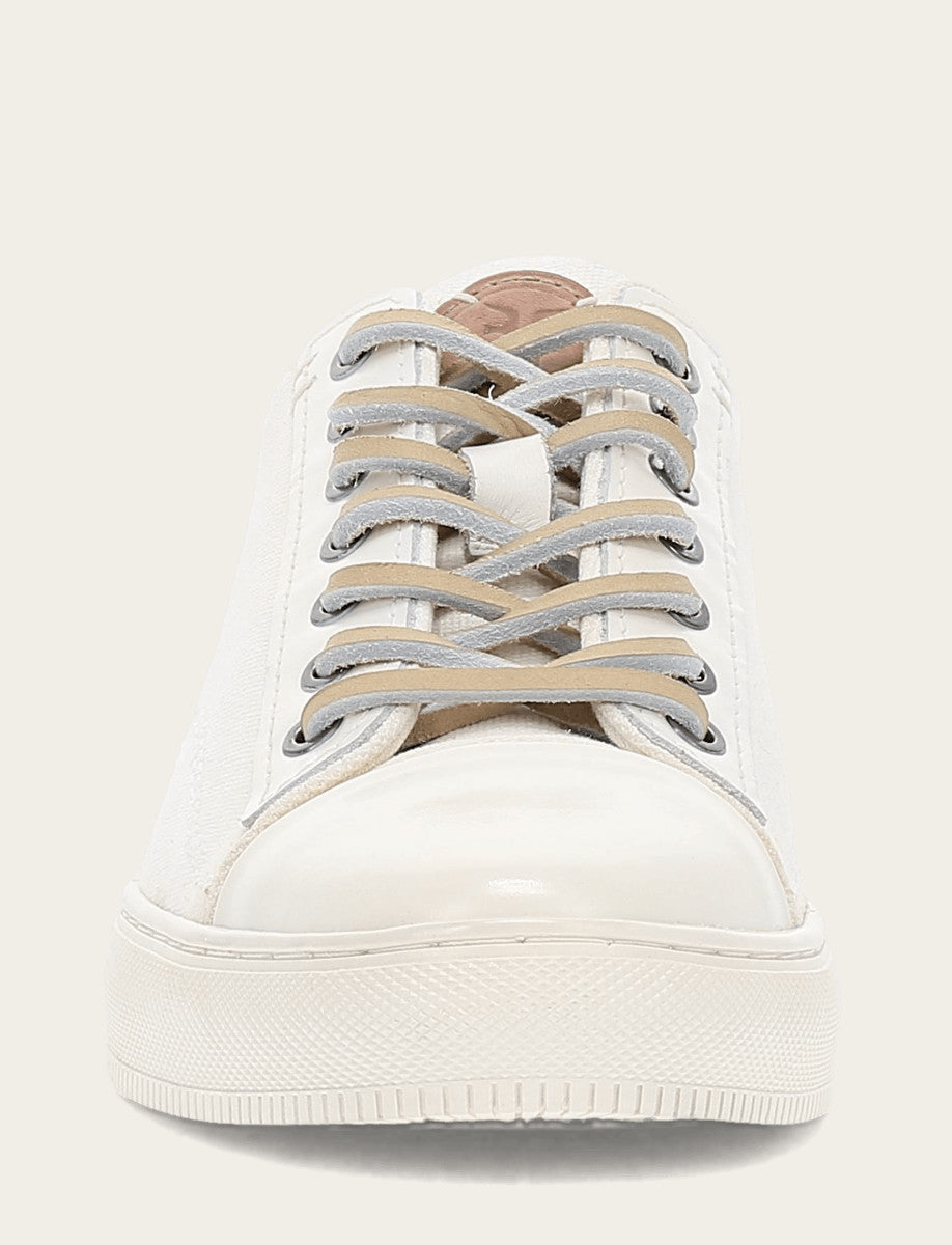 Men's White Astor Cap Toe Low Lace Sneakers | Frye Trending
