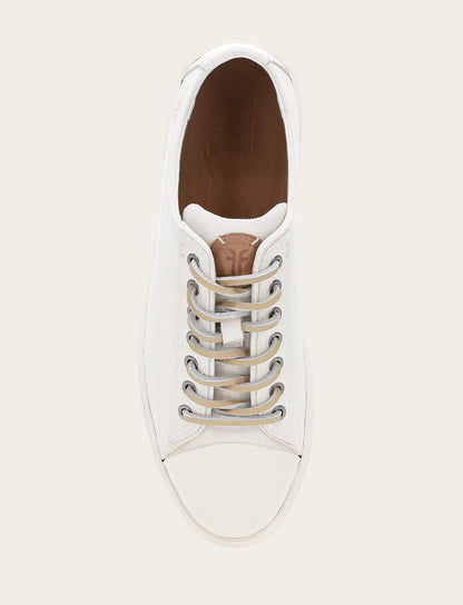 Men's White Astor Cap Toe Low Lace Sneakers | Frye Trending