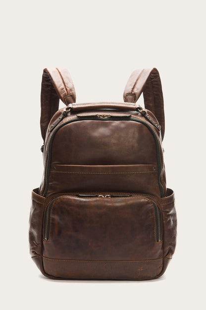 Logan Dark Brown Backpack | Frye Trusted