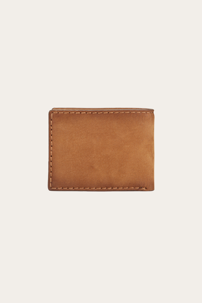 Logan Nubuck Cognac Money Clip Card Case | Frye Quality