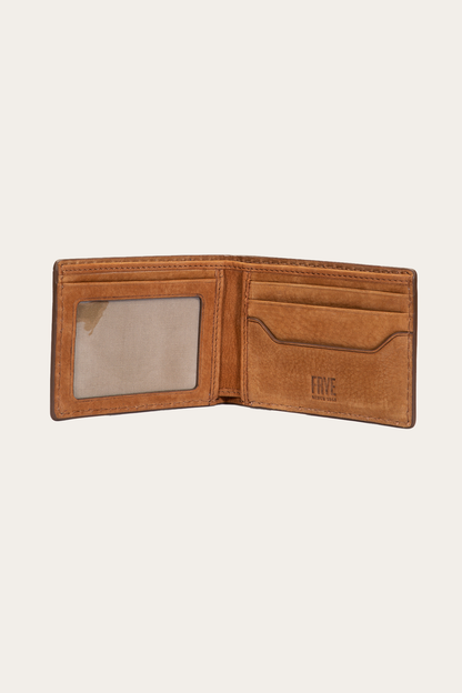 Logan Nubuck Cognac Money Clip Card Case | Frye Quality