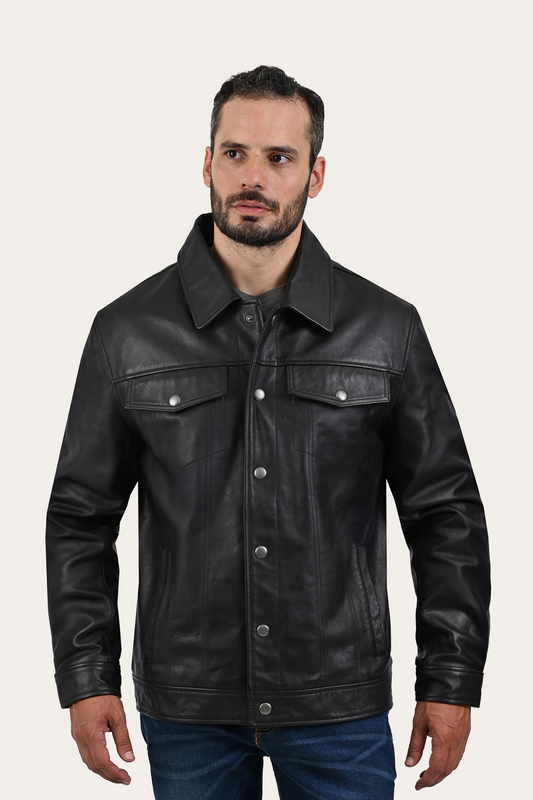 Black Baxter Trucker Jacket | Frye Deals