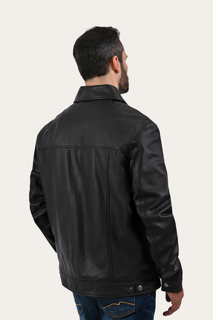 Black Baxter Trucker Jacket | Frye Deals