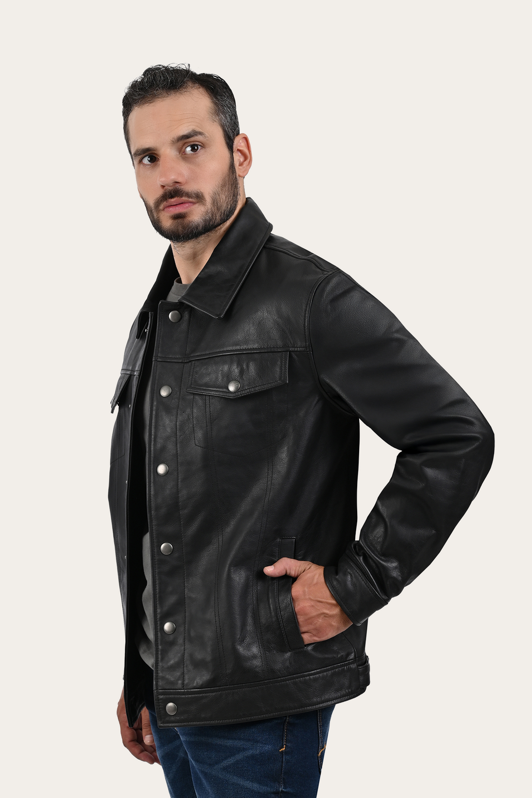 Black Baxter Trucker Jacket | Frye Deals
