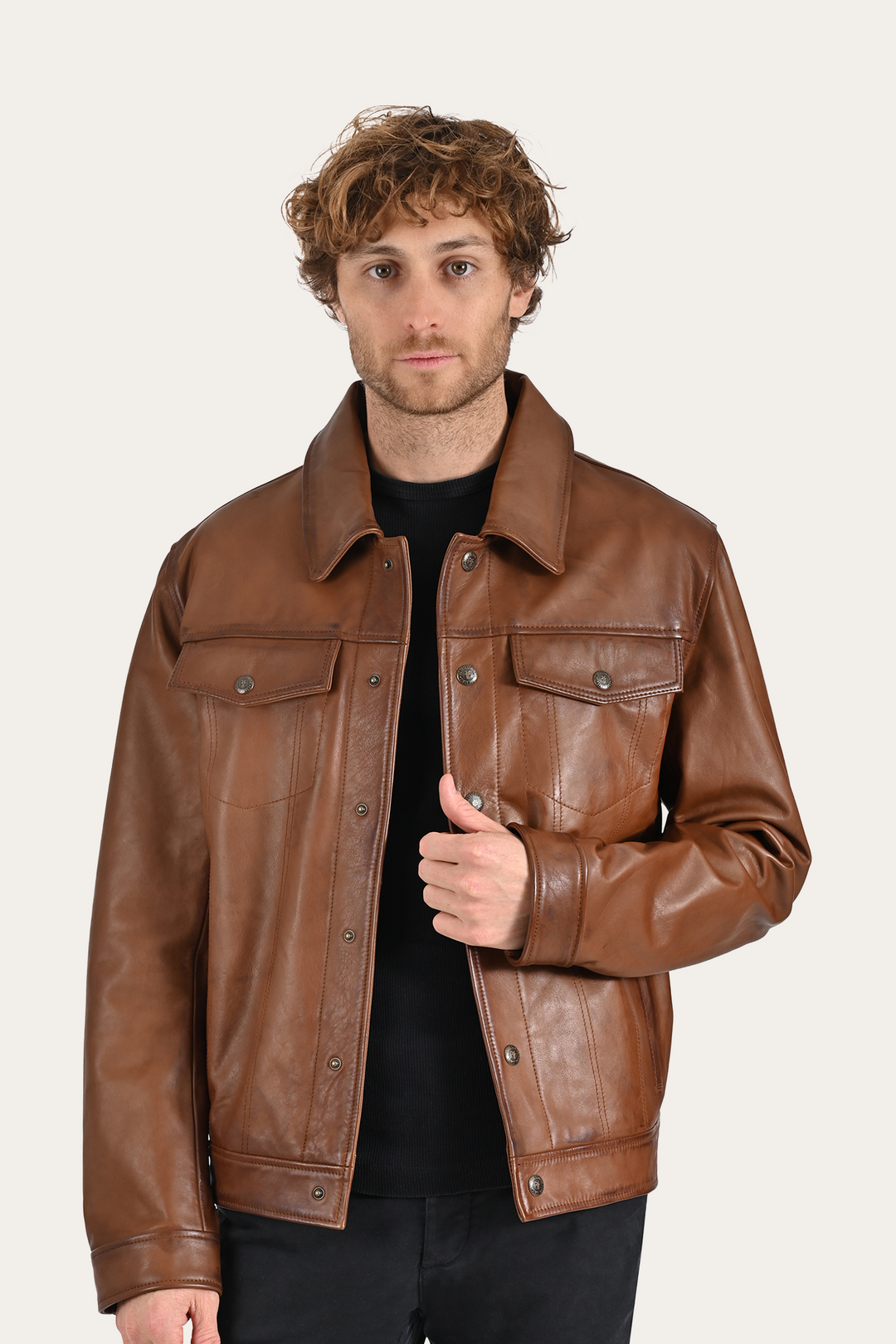 Brown Baxter Trucker Jacket | Frye Premium