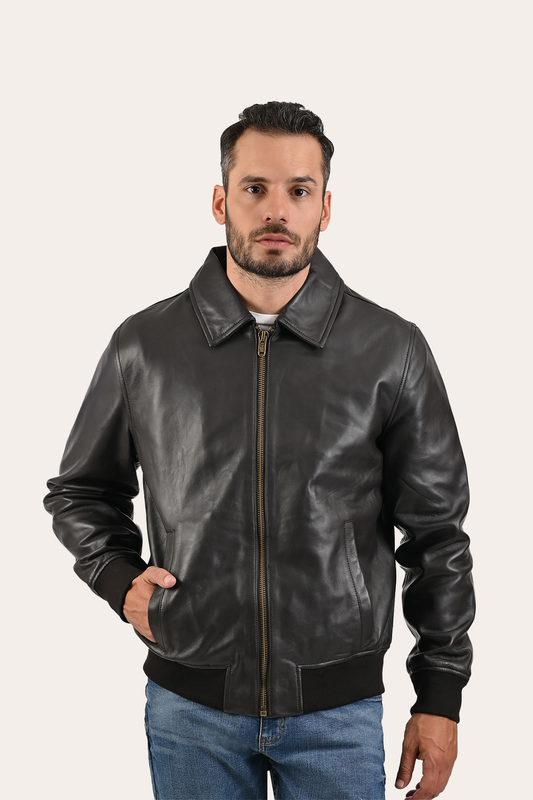 Men’s Dark Brown Dusty Trucker Leather Jacket | Frye Exclusive
