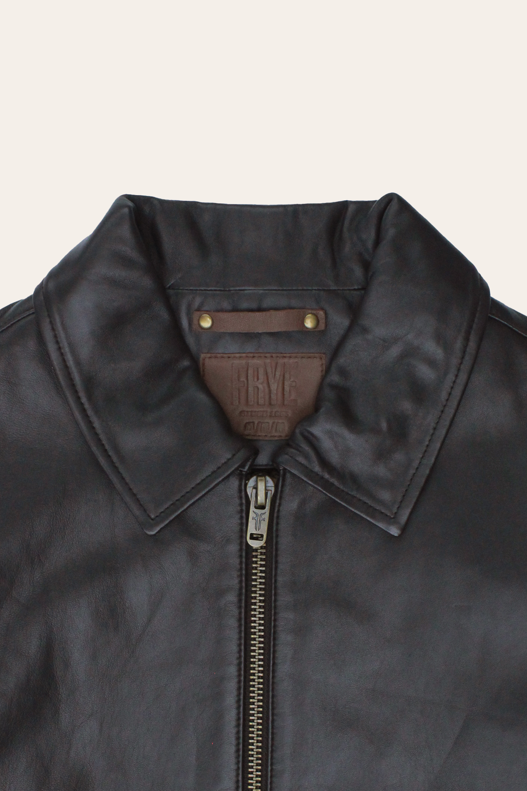 Men’s Dark Brown Dusty Trucker Leather Jacket | Frye Exclusive