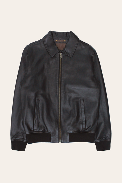 Men’s Dark Brown Dusty Trucker Leather Jacket | Frye Exclusive