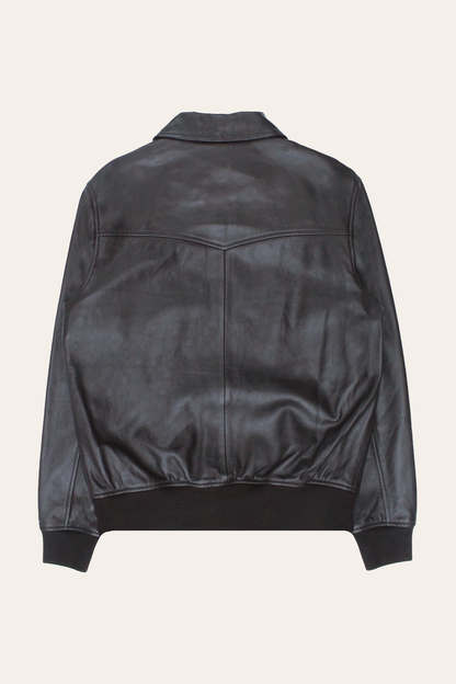 Men’s Dark Brown Dusty Trucker Leather Jacket | Frye Exclusive