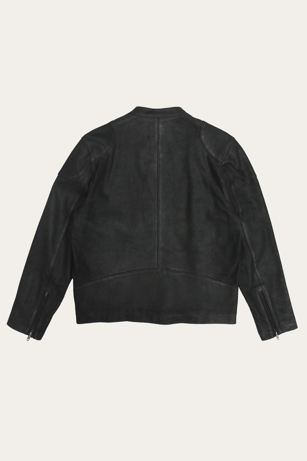 Men’s Black Gannon Lamb Leather Racer Jacket | Frye Classic