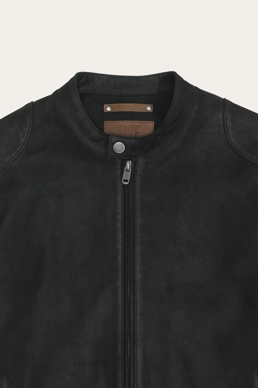 Men’s Black Gannon Lamb Leather Racer Jacket | Frye Classic