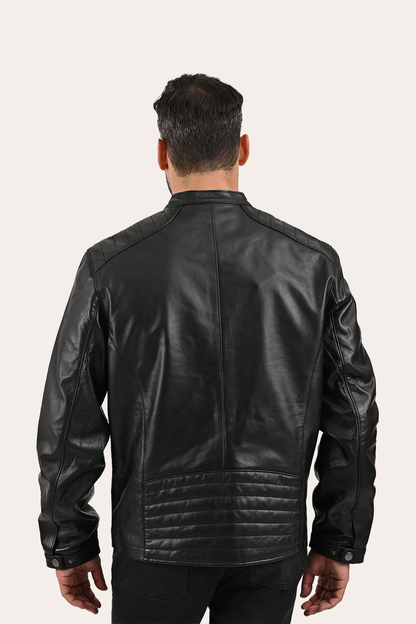 Men’s Black Pioneer Racer Leather Jacket | Frye Latest