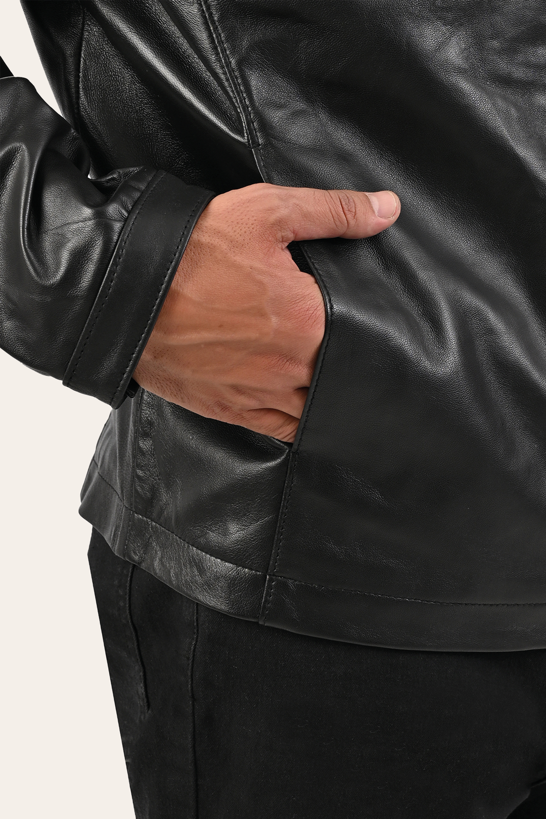 Men’s Black Pioneer Racer Leather Jacket | Frye Latest