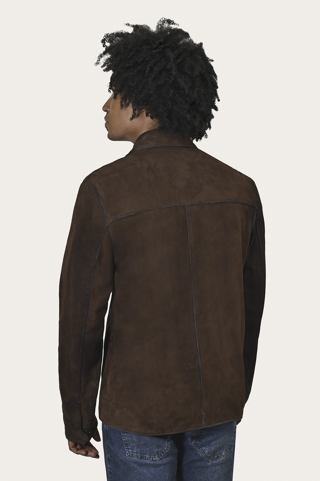 Men’s Dark Brown Brock Classic Suede Shacket | Frye Trending