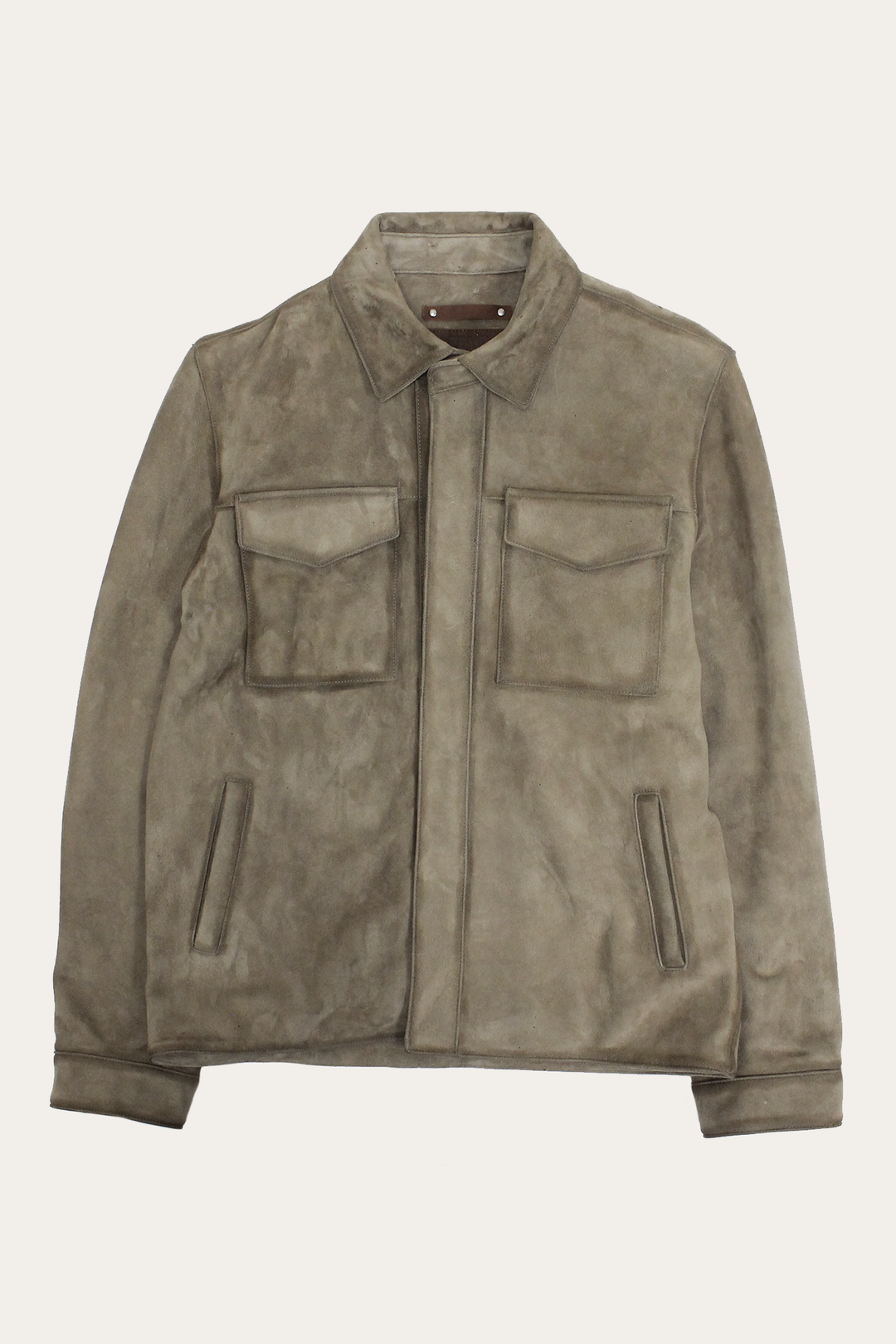 Men’s Taupe Brock Suede Utility Shacket | Frye Essential