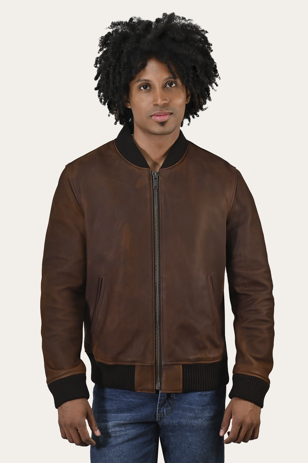 Men’s Cognac Clay Leather Bomber Jacket | Frye Hot Sale