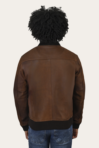 Men’s Cognac Clay Leather Bomber Jacket | Frye Hot Sale