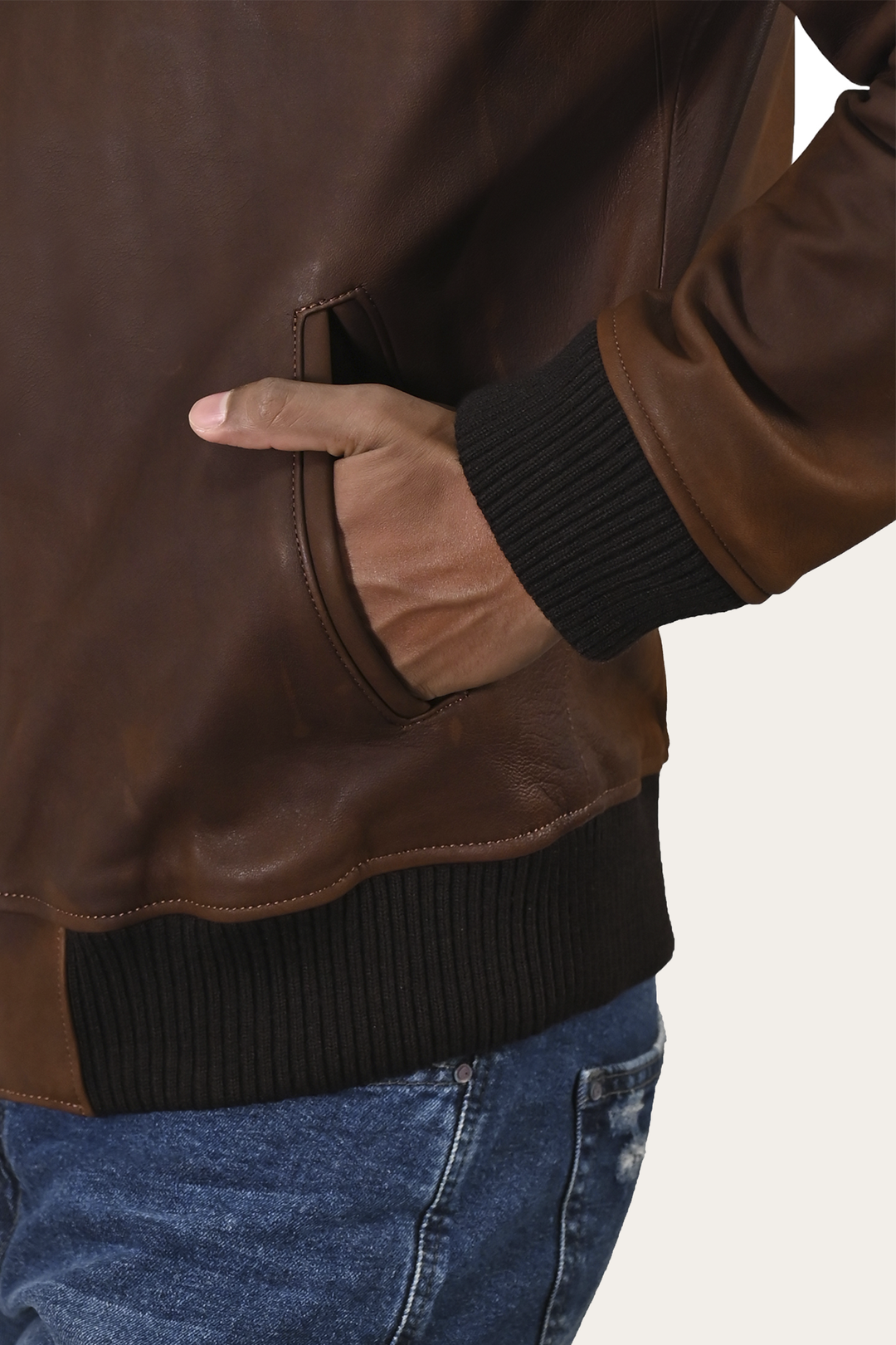 Men’s Cognac Clay Leather Bomber Jacket | Frye Hot Sale