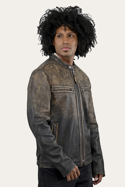 Men’s Brown Beige Leland Ombre Leather Jacket | Frye Sale