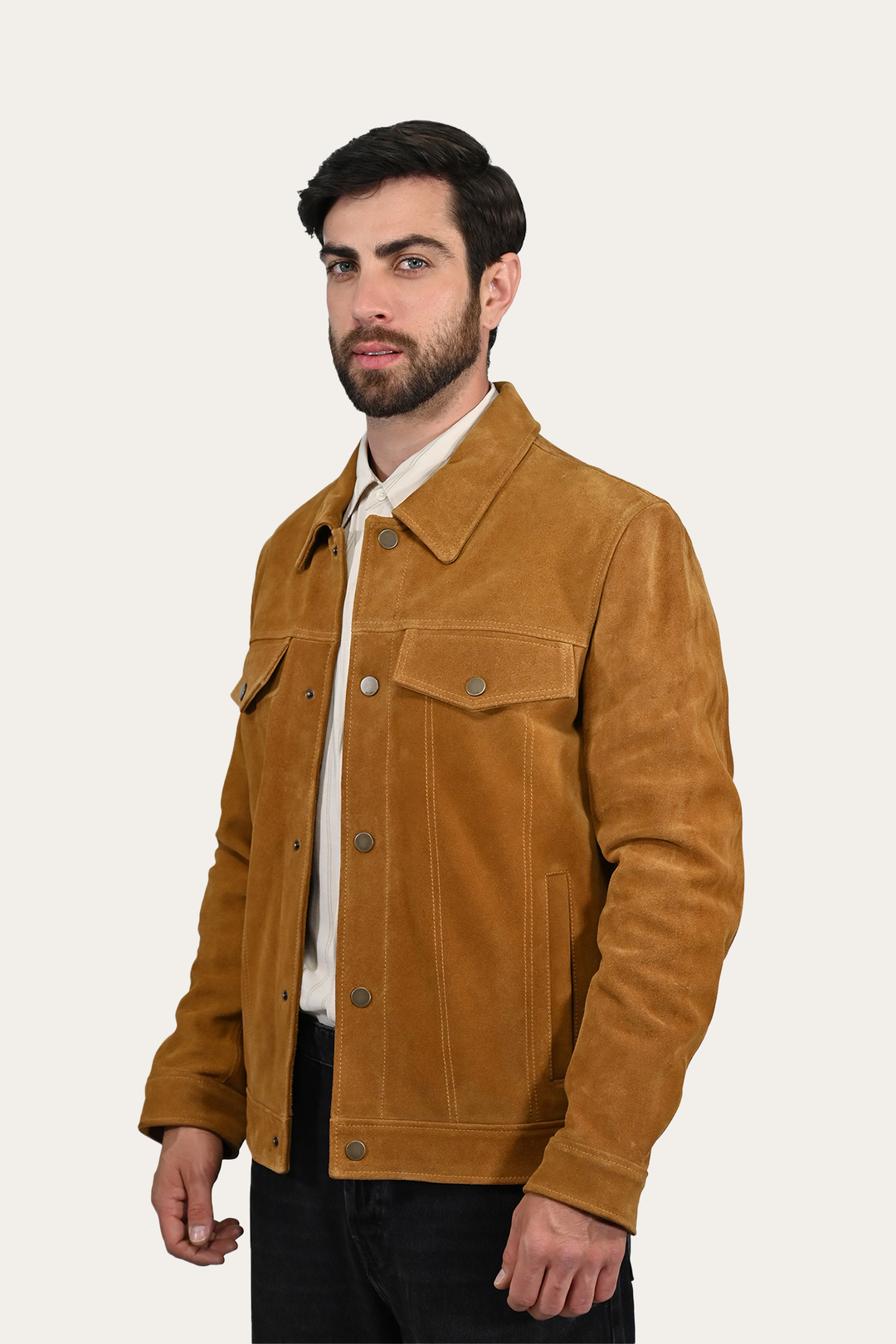 Men’s Tan Trailblazer Trucker Suede Jacket | Frye Hot Sale