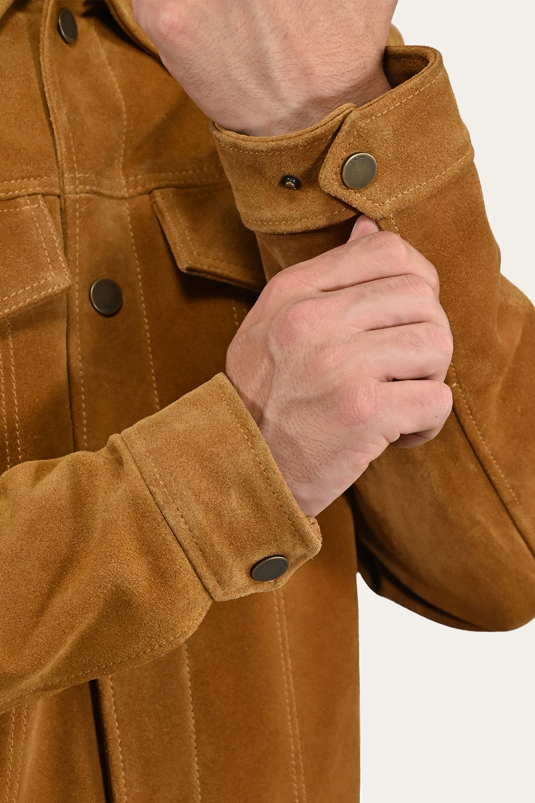 Men’s Tan Trailblazer Trucker Suede Jacket | Frye Hot Sale