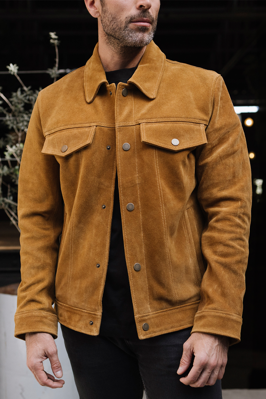Men’s Tan Trailblazer Trucker Suede Jacket | Frye Hot Sale