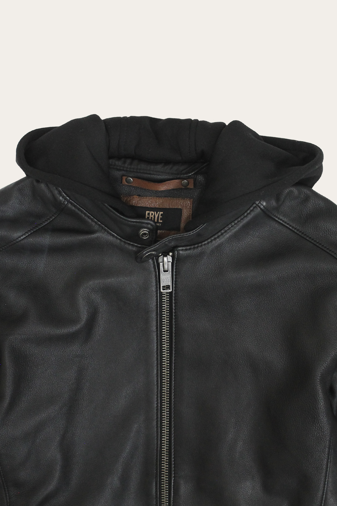 Men’s Black Saddle Racer Leather Hooded Jacket | Frye Classic