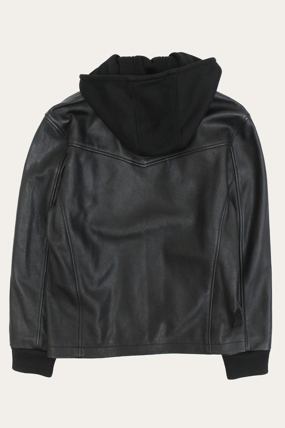 Men’s Black Saddle Racer Leather Hooded Jacket | Frye Classic
