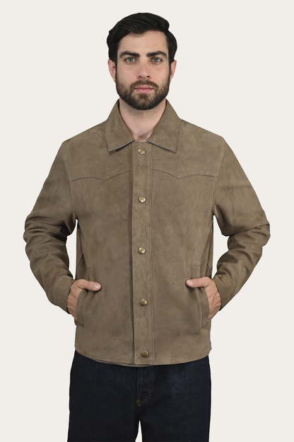 Men’s Taupe Judd Suede Shacket | Frye Smart Buy