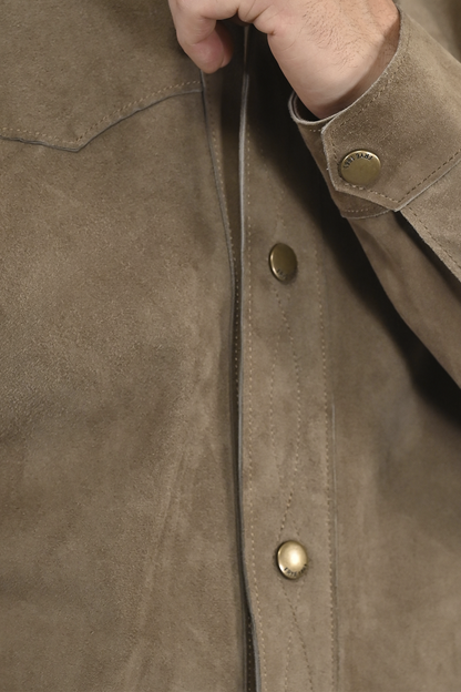 Men’s Taupe Judd Suede Shacket | Frye Smart Buy