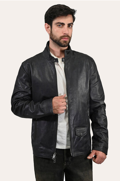 Men’s Black Lawton Modern Nappa Biker Jacket | Frye Sale