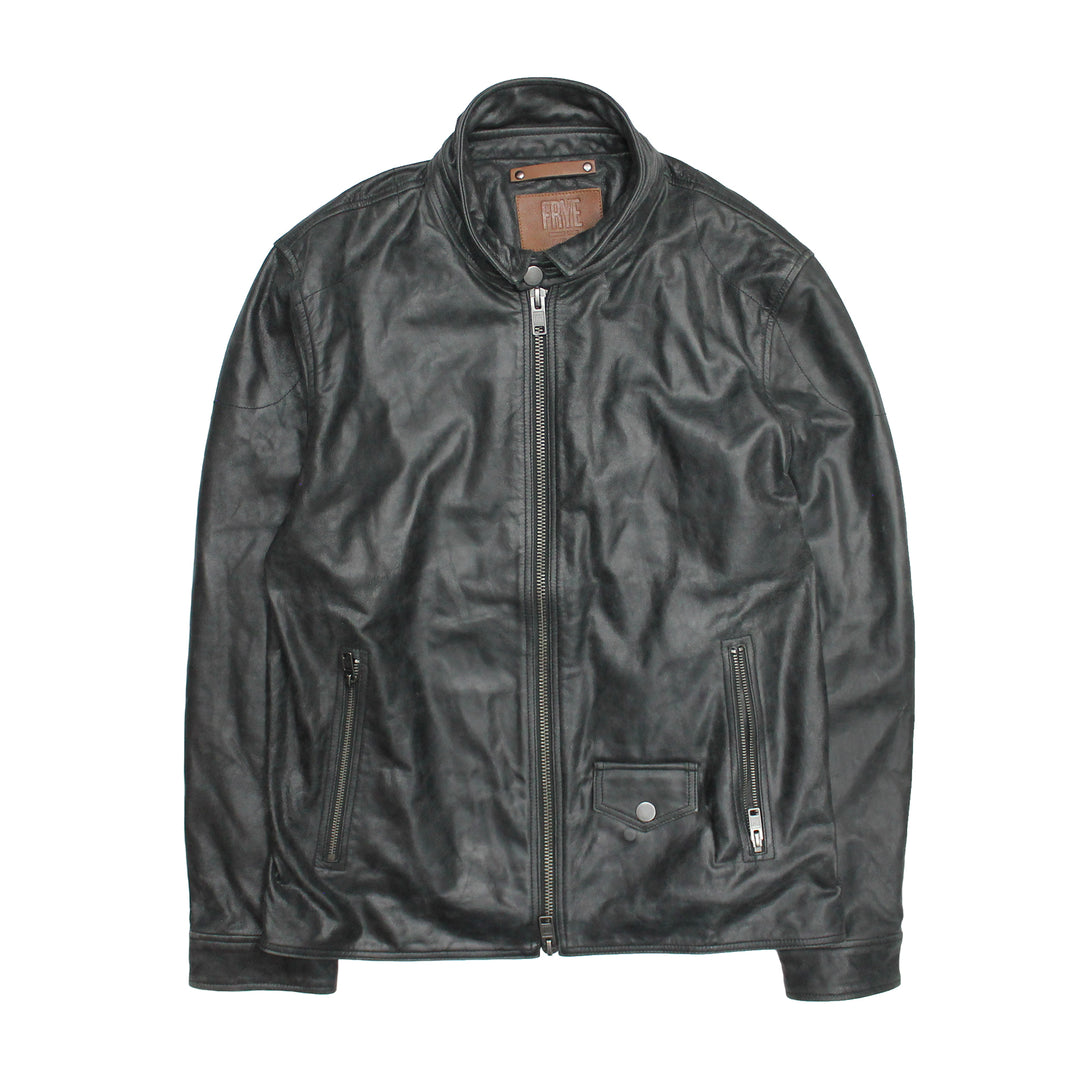 Men’s Black Lawton Modern Nappa Biker Jacket | Frye Sale