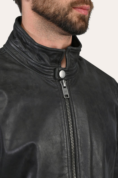Men’s Black Lawton Modern Nappa Biker Jacket | Frye Sale