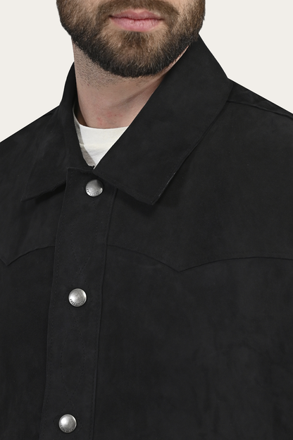 Men’s Navy Blue Judd Minimalist Suede Shacket | Frye Hot Sale