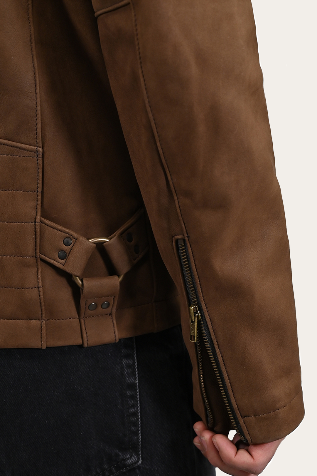 Men’s Tobacco Desert Racer Leather Jacket | Frye Best Seller
