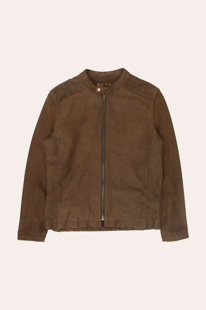 Men’s Tobacco Desert Racer Leather Jacket | Frye Best Seller