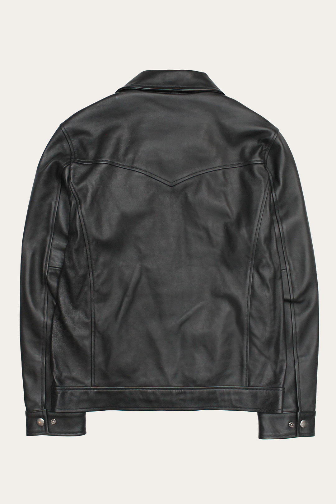 Men’s Black Durango Trucker Leather Jacket | Frye Exclusive