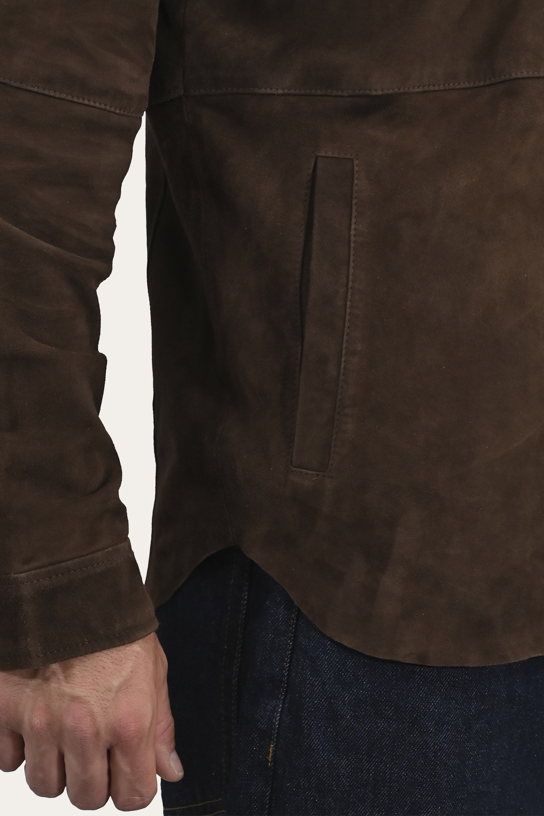 Men’s Dark Brown Authentic Suede Shacket | Frye Hot Sale
