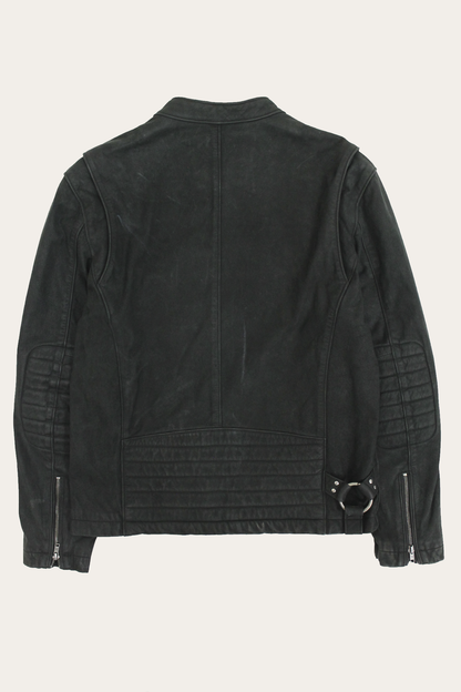 Men’s Black Cattleman Vintage Cafe Racer Leather Jacket | Frye Smart Buy