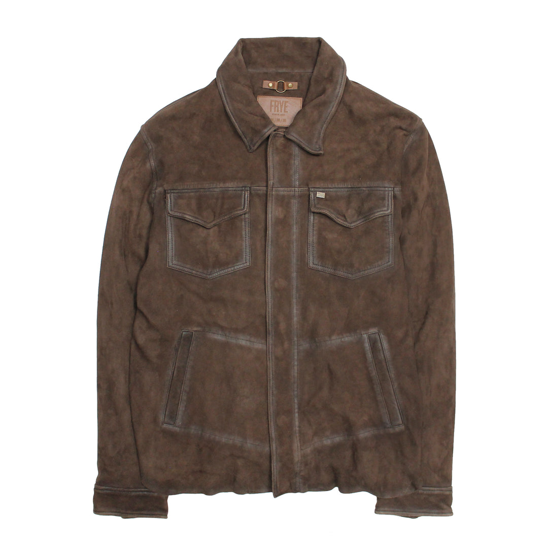 Men’s Dark Brown Brody Suede Shacket | Frye Trending